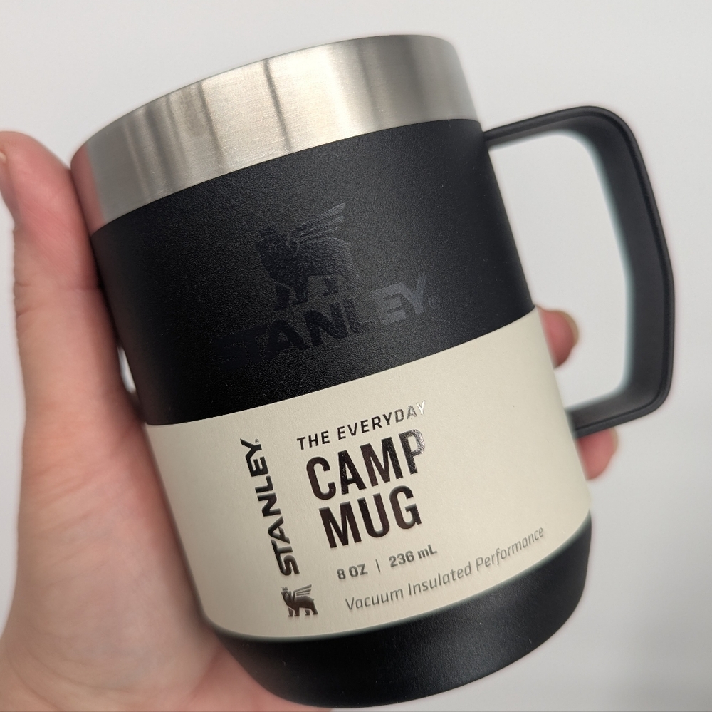 new STANLEY everyday Camp Mug cup 8 Oz coffee insulated with lid black
